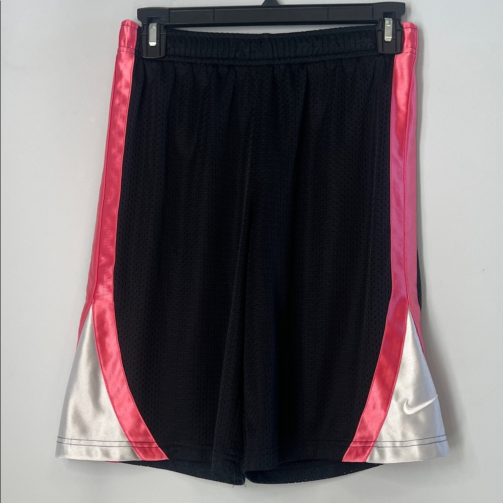 Nike Kids Black‎ Basketball Shorts with Pink and White Details Girls Size Large